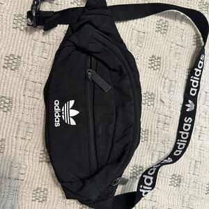Adidas Originals Black Belt Bag with Sporty Design